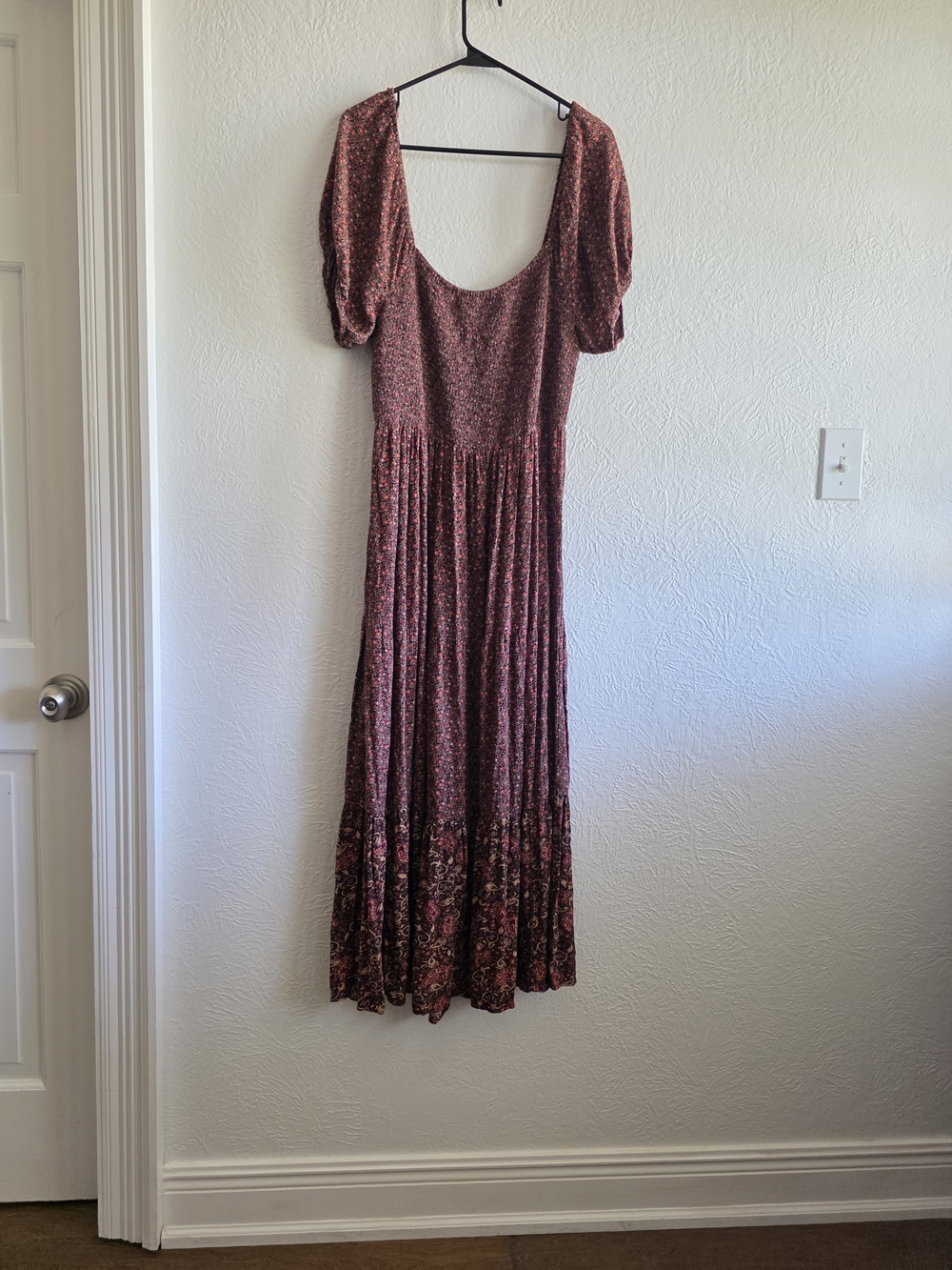 Cottagecore American Eagle Outfitters Rust Floral Maxi Dress